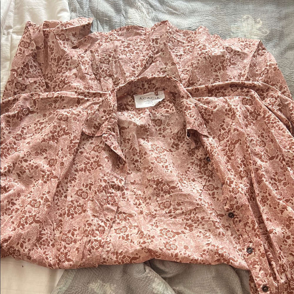 Acacia Floral Button-Up Dress